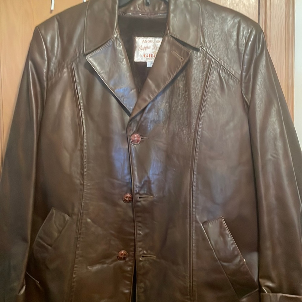 Vintage Angel Skin Nappa Leather by Grais leather coat 40 R